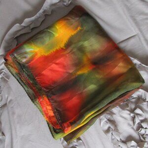 large watercolor silk scarf shawl